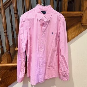 Ralph Lauren Men's Pink Checkered Button-Down Shirt
